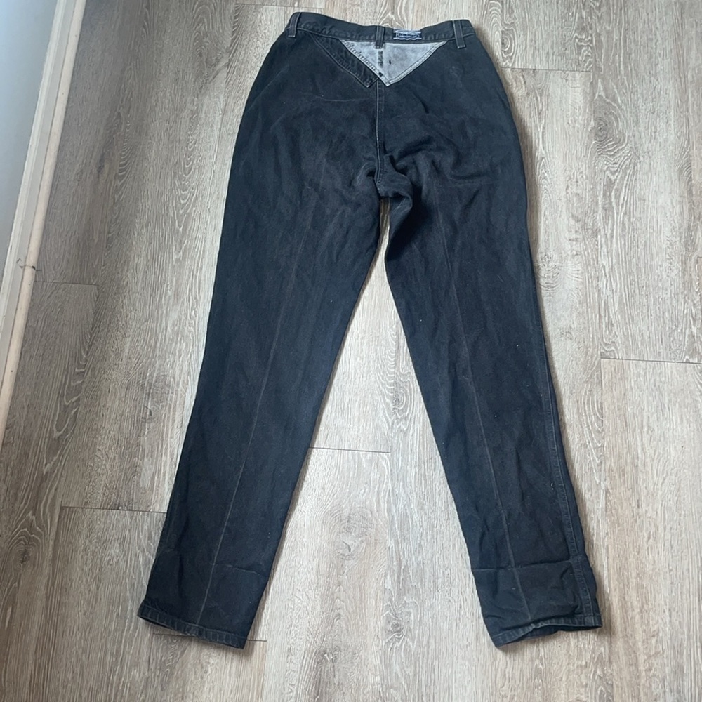 Vintage “Rockies” black denim jeans riding 90s size 13 / 14 - Picture 11 of 13